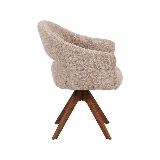 LABEL51 Eetkamerstoelen Sofia - Beige - Geweven - One Size