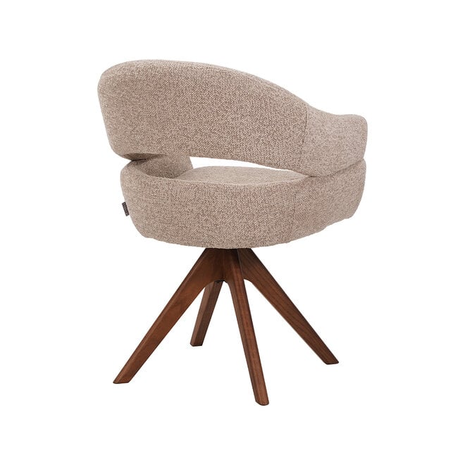 LABEL51 Eetkamerstoelen Sofia - Beige - Geweven - One Size