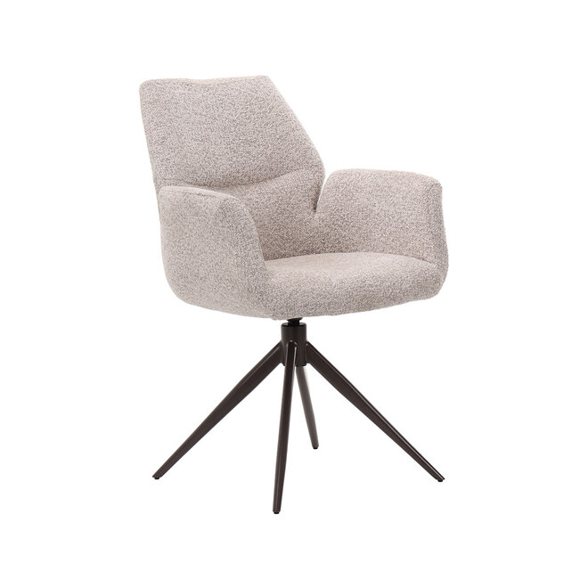 LABEL51 Eetkamerstoelen Epic - Beige - Geweven