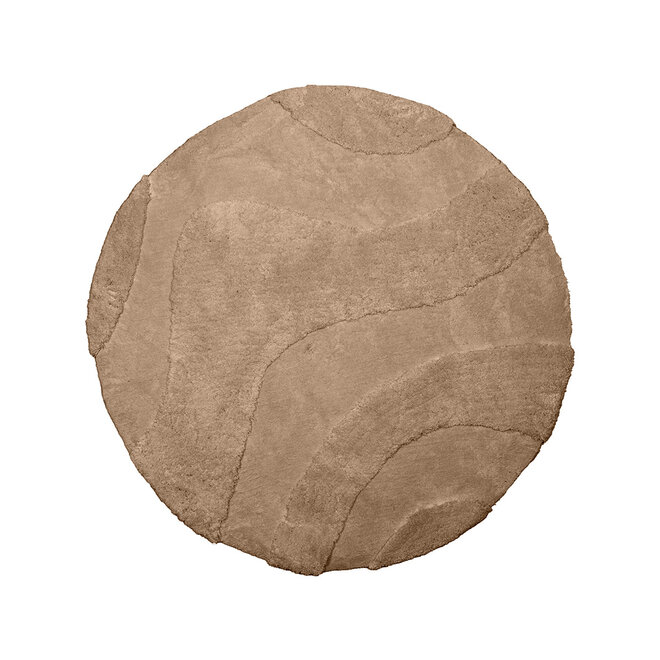 LABEL51 Vloerkleden Rima - Beige - Polyester - 200x200 cm - Rond