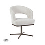 LABEL51 Eetkamerstoelen Monaco - Naturel - Geweven - Taupe Metalen Frame