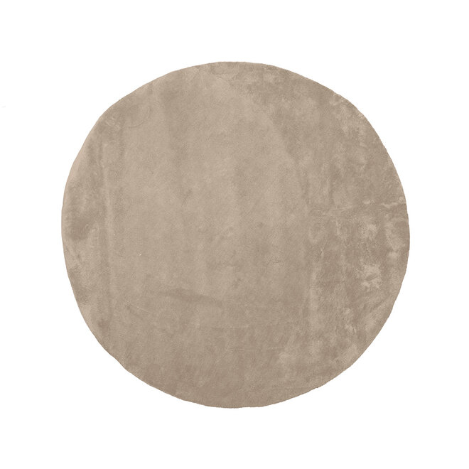 LABEL51 Vloerkleden Velo - Beige - Polyester - 200x200 cm - Rond