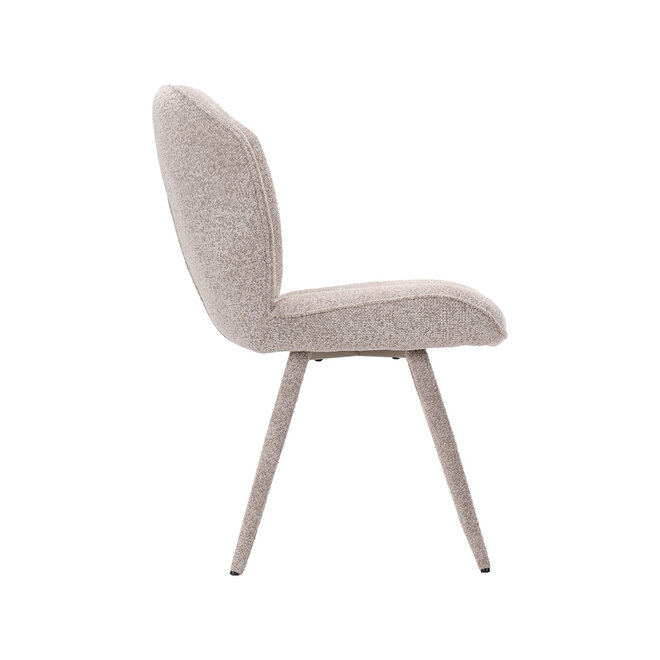 LABEL51 Eetkamerstoelen Whoa - Beige - Geweven