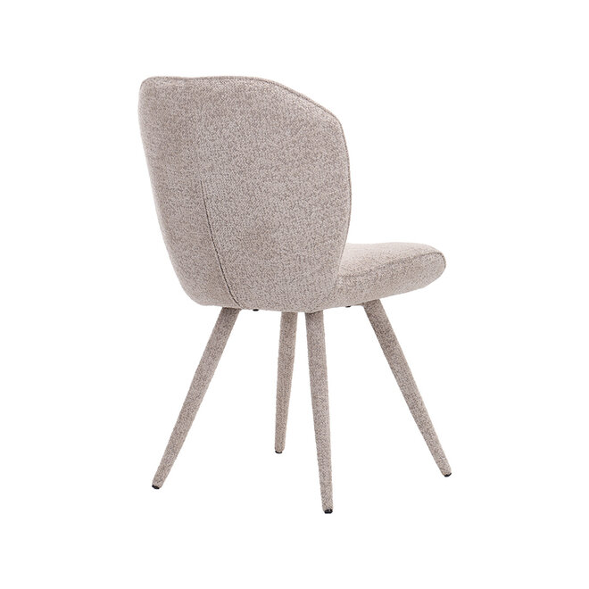 LABEL51 Eetkamerstoelen Whoa - Beige - Geweven