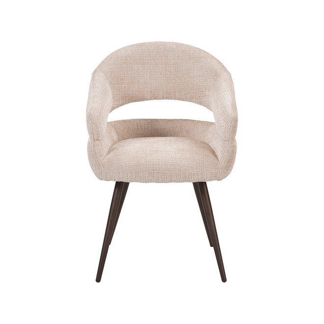 LABEL51 Eetkamerstoelen Pia - Naturel - Chenille - One Size