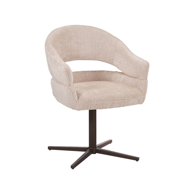 LABEL51 Eetkamerstoelen Donna - Naturel - Chenille - One Size