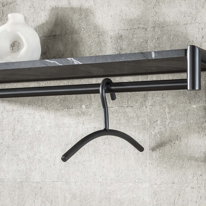 Kapstokhanger Tubra verpakt per 6 / Gunmetal