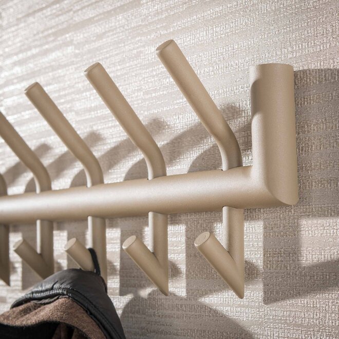 Kapstok Tubo 2x6 haken / Beige