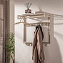Kapstok Tubo hoog 2x7 haken / Beige