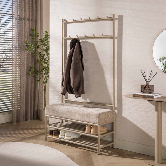 Garderobebank Luno 100cm / Beige