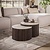 Salontafel Ceramo half rond set van 2 / 3D keramiek Taj Mahal