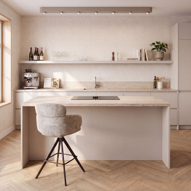 Plafondlamp Bar 7-lichts / Beige