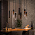 Hanglamp Lungo 4+3-lichts / Sienna bruin