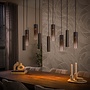 Hanglamp Lungo 5+4-lichts / Sienna bruin