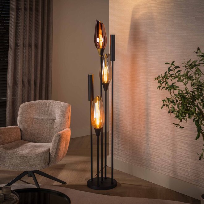 Vloerlamp Cocoon 5-lichts / Zwart