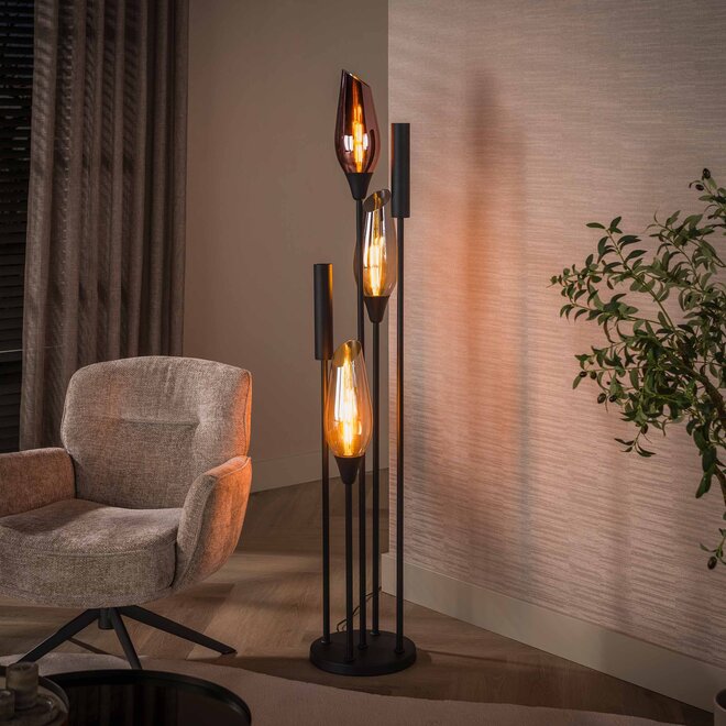 Vloerlamp Cocoon 5-lichts / Zwart