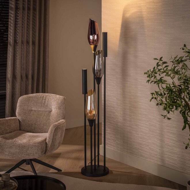 Vloerlamp Cocoon 5-lichts / Zwart