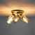 Plafondlamp Sepiora rond 3-lichts / Beige