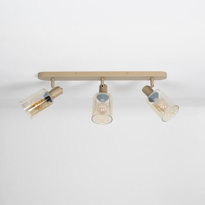 Plafondlamp Sepiora 3-lichts / Beige