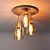 Plafondlamp Sepiora 3-lichts / Beige