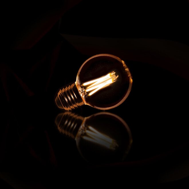 Lichtbron LED [G60] filament bol Ø6cm / Amber glas