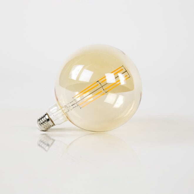 Lichtbron LED [G150] filament bol Ø15cm / Amber glas