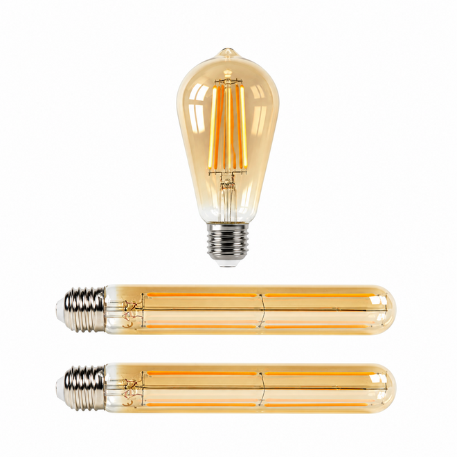 2x buis-lichtbron + 1x druppel-lichtbron