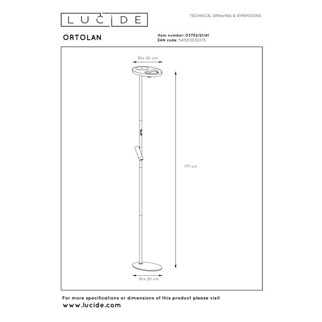 ORTOLAN - Vloerlamp - LED Dimb. - CCT - 2700K/4000K - Taupe - Essential