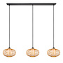 THULINE - Hanglamp - 3xE27 - Lichte houtlook - Essential