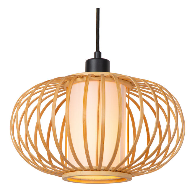 THULINE - Hanglamp - 3xE27 - Lichte houtlook - Essential