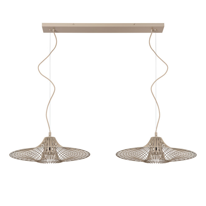ELLIS - Hanglamp - 2xE27 - Taupe - Essential