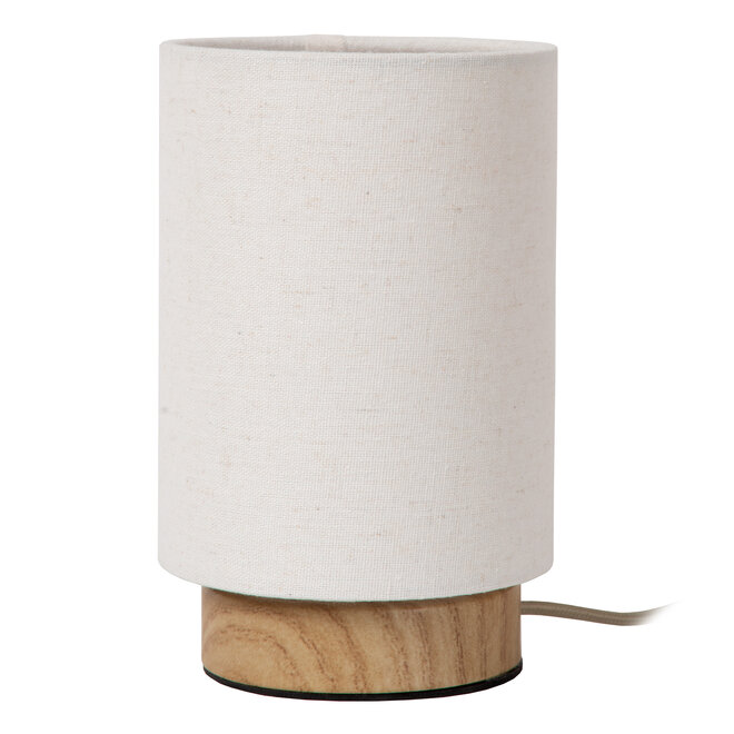 ALBANE - Tafellamp - Ø 12 cm - 1xE14 - Lichte houtlook - Essential