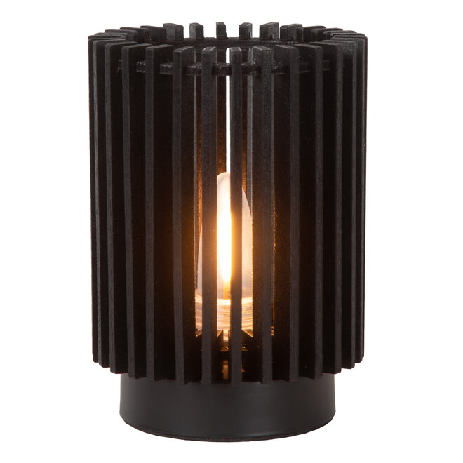 KIM - Oplaadbare Tafellamp - Accu/Batterij - Ø 8 cm - LED 3 StepDim - Zwart - Set van 3 - Essential
