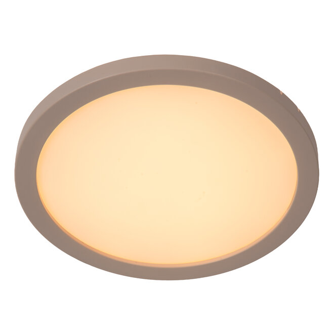 RINUS - Plafonnière Badkamer - Ø 19 cm - LED - CCT - 1x9,5W 2200K/3000K - IP44 - Opaal - Essential