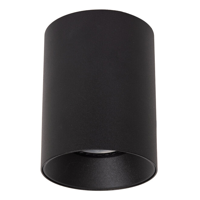 GERTI - Plafondspot - Ø 8 cm - 1xGU10 (MR16) - Inclusief omwisselbare ringen - Zwart - Essential