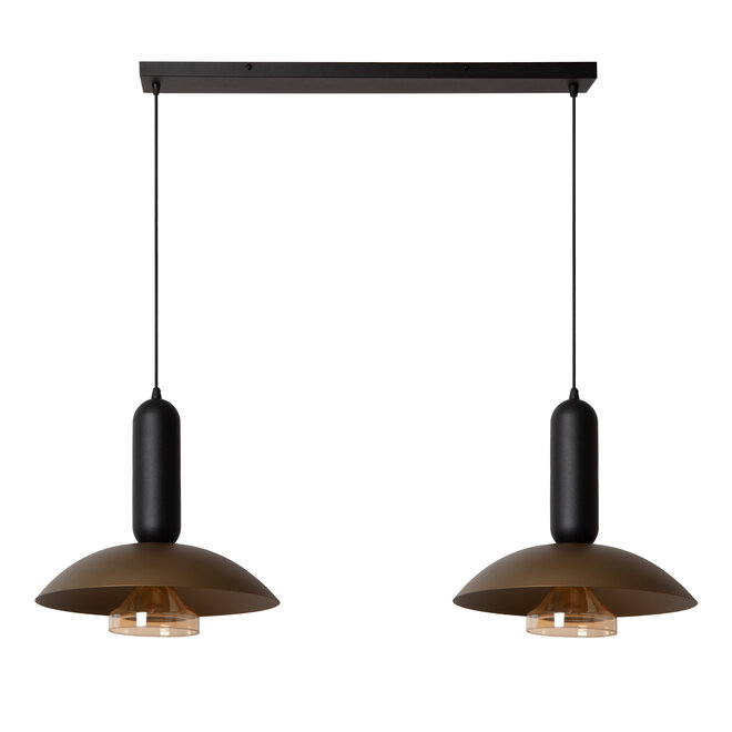 GRANTHAM - Hanglamp - 2xE27 - Koffie - Essential