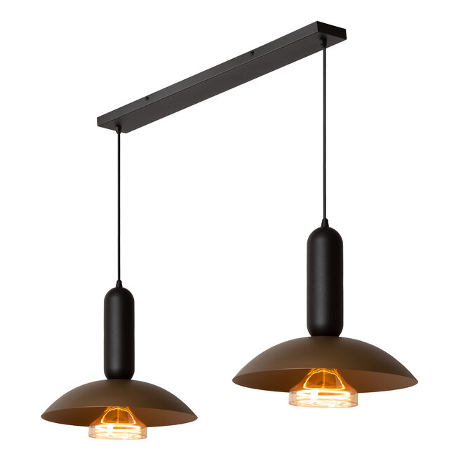 GRANTHAM - Hanglamp - 2xE27 - Koffie - Essential