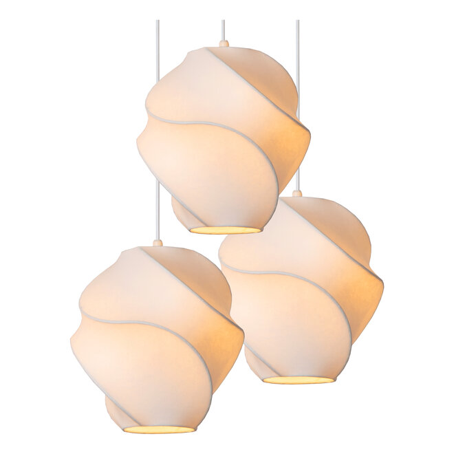 LA VAGUE - Hanglamp - Ø 51 cm - 3xE27 - Wit - Essential