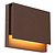 LOMAR - Wandlamp Binnen/Buiten - LED - 1x6W 2700K - IP54 - Roest bruin - Essential
