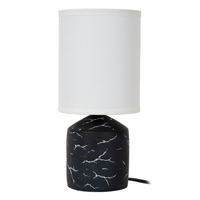 FRAN - Tafellamp - Ø 13 cm - 1xE14 - Zwart - Essential