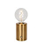 VIVO - Oplaadbare Tafellamp - Accu/Batterij - Ø 8 cm - LED Dimb. - E27 - 1x1W 2700K - Mat Goud / Messing