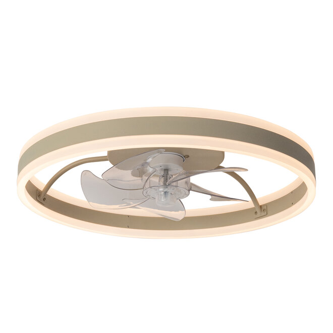 KARRUSEL - Plafondventilator met lamp - Ø 50 cm - LED Dimb. - CCT - 1x36W 2200K/2700K/3000K - Taupe - Essential