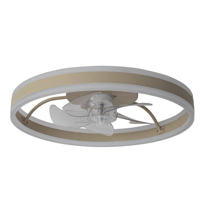 KARRUSEL - Plafondventilator met lamp - Ø 50 cm - LED Dimb. - CCT - 1x36W 2200K/2700K/3000K - Taupe - Essential
