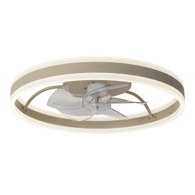 KARRUSEL - Plafondventilator met lamp - Ø 50 cm - LED Dimb. - CCT - 1x36W 2200K/2700K/3000K - Taupe - Essential