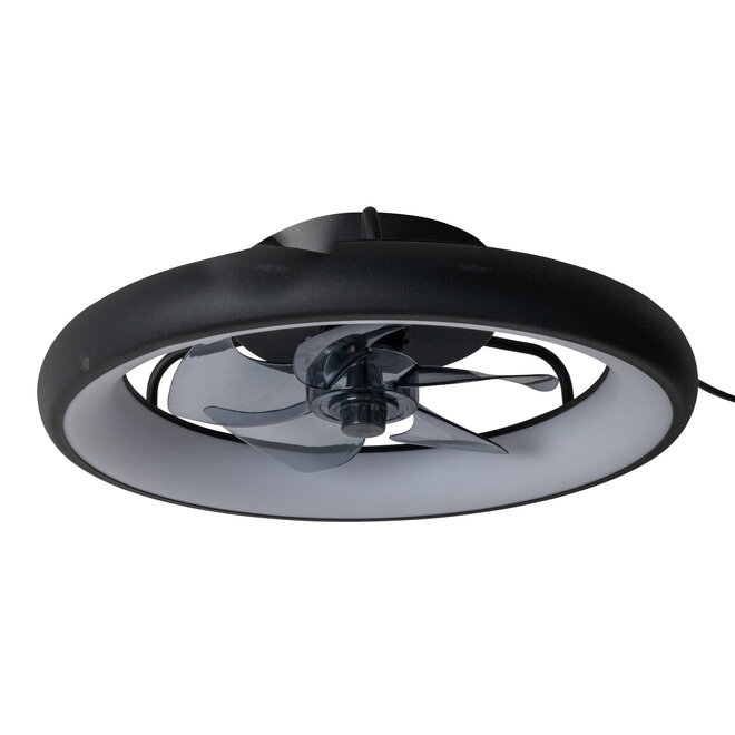 KARRUSEL - Plafondventilator met lamp - Ø 48 cm - LED Dimb. - CCT - 1x36W 2200K/2700K/3000K - Zwart - Essential