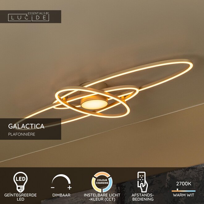 GALACTICA - Plafonnière - LED Dimb. - CCT - 1x60W 2700K/4000K - Taupe - Essential