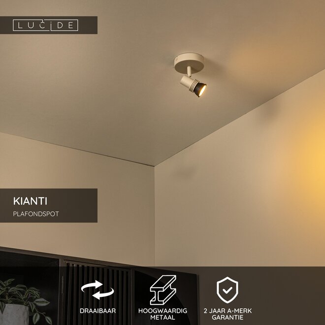 KIANTI - Plafondspot - Ø 10 cm - 1xGU10 (MR16) - Taupe
