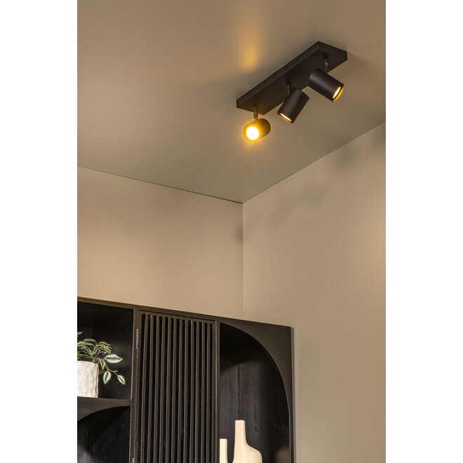 AMIGO - Plafondspot - 3xGU10 (MR16) - Zwart