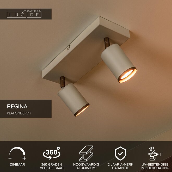 REGINA - Plafondspot - 2xGU10 (MR16) - Taupe - Essential