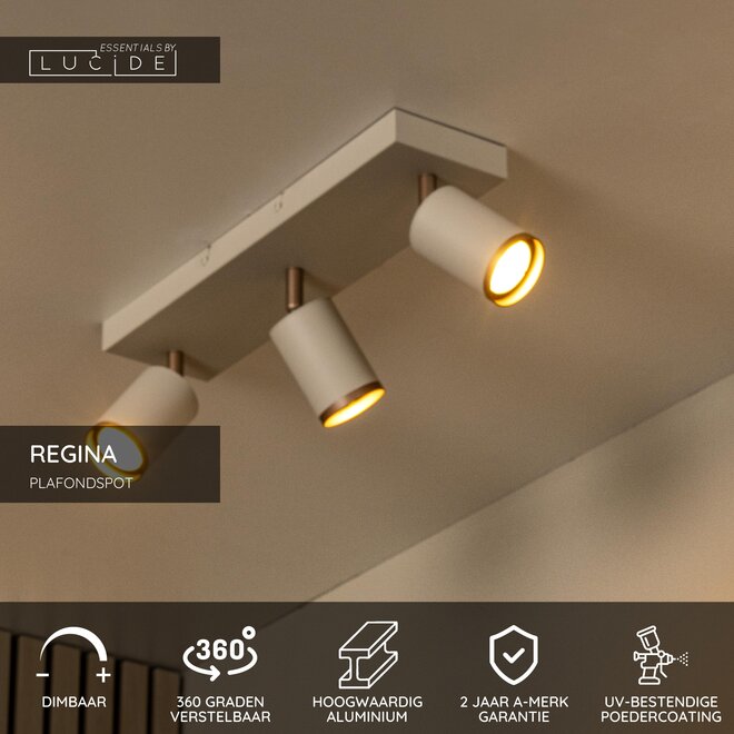 REGINA - Plafondspot - 3xGU10 (MR16) - Taupe - Essential